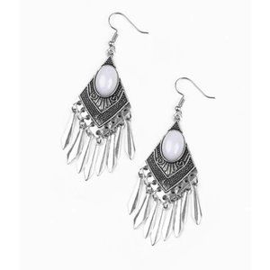 Mostly Monte Zumba silver earrings by Paparazzi